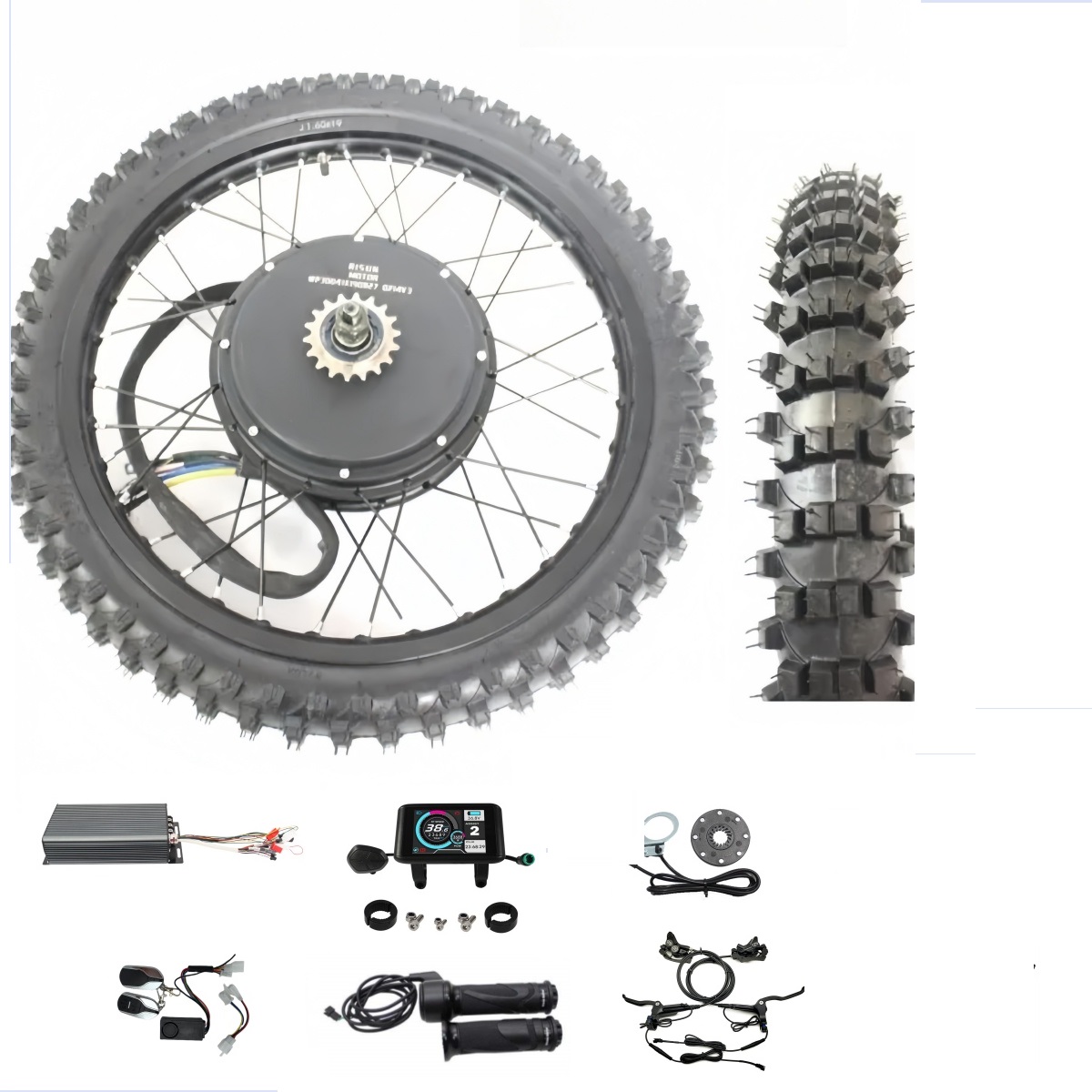 72V 8000W Brushless Hub Motor - Kit de conversión de rueda trasera