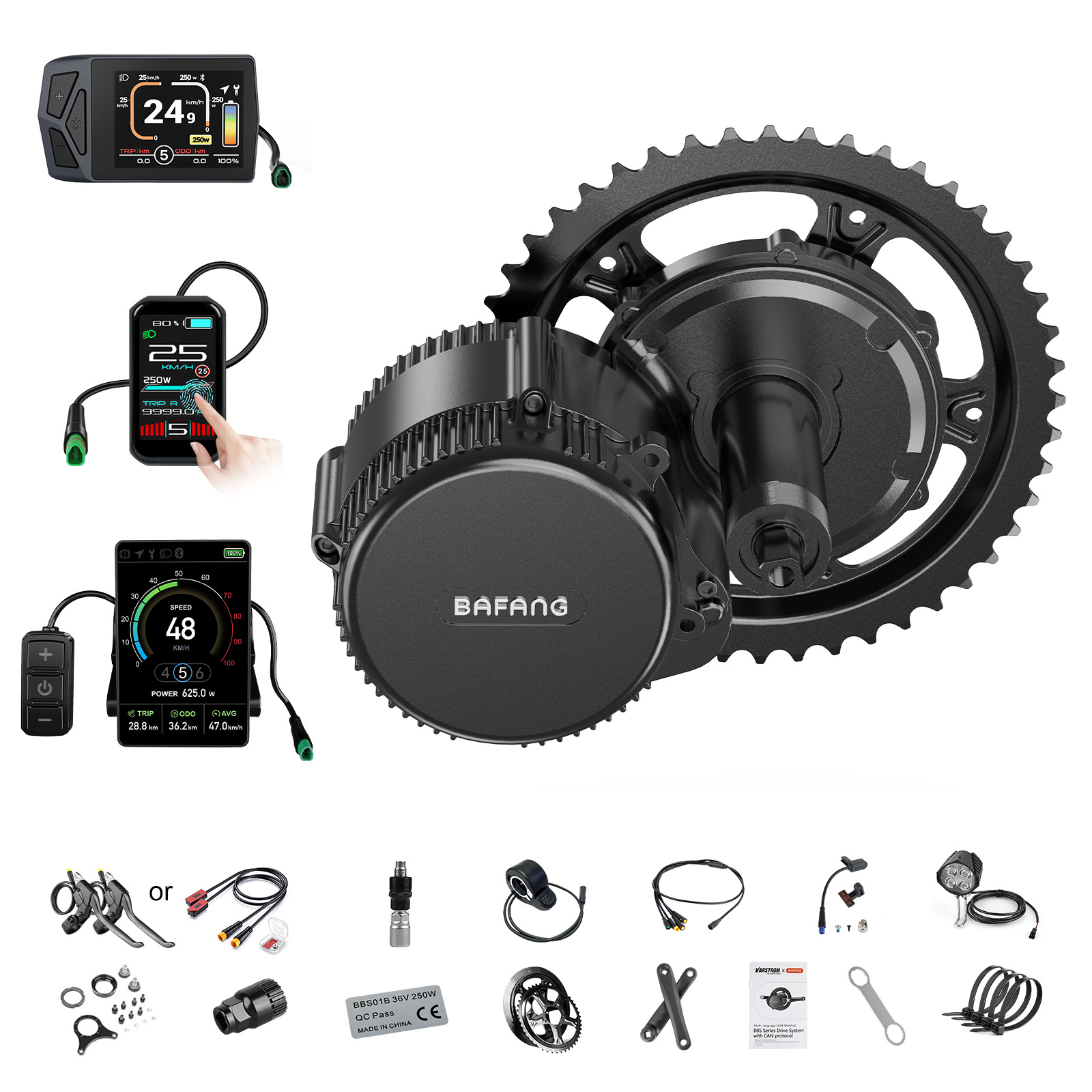 Torque Sensor Mid Drive Motor Kit - [Envío Local en EE. UU.] Kit