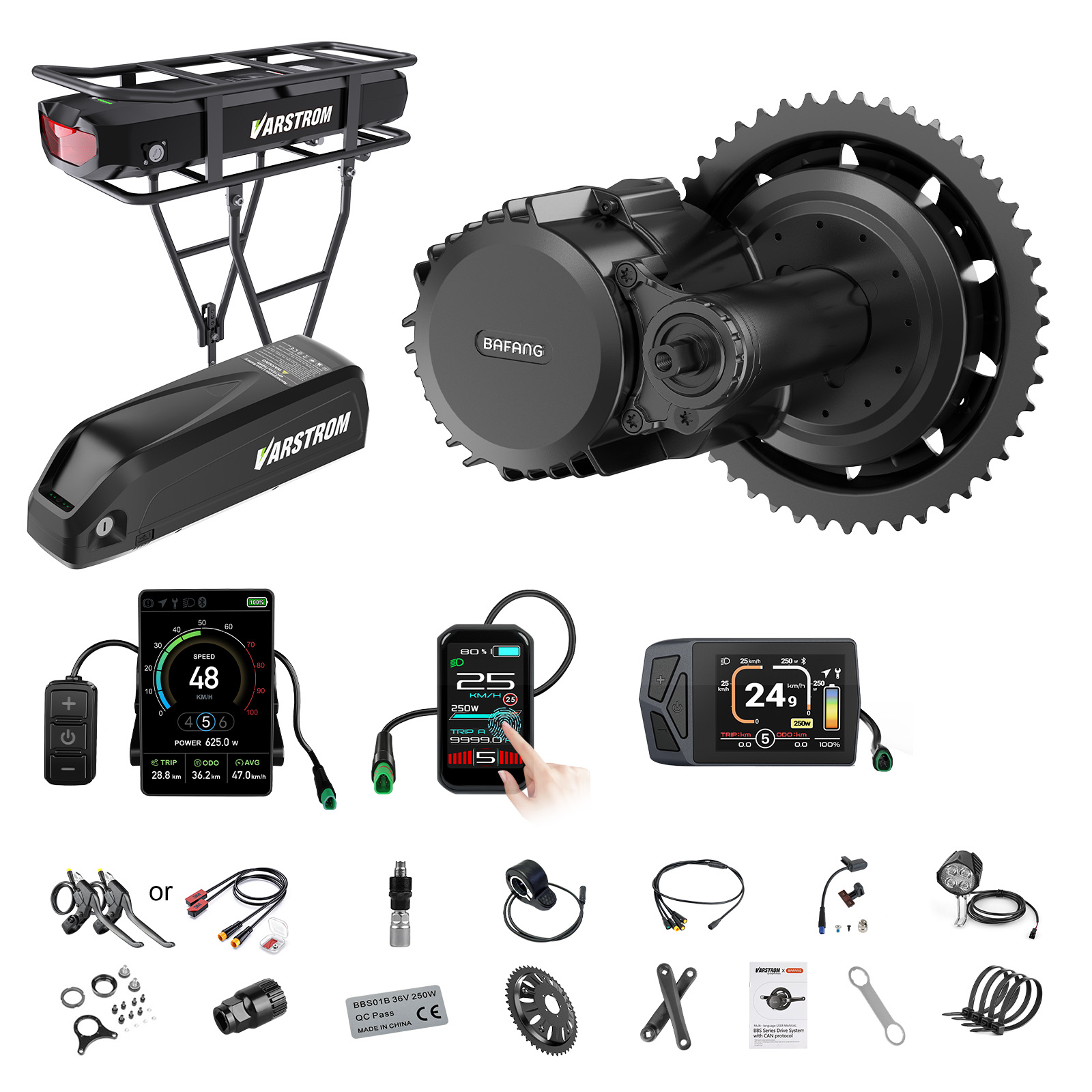 Torque Sensor Mid Drive Motor Kit - [Envío desde EE. UU.] Kit de