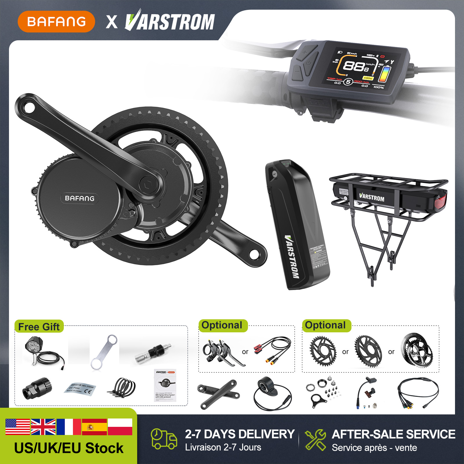 [Envío Directo desde EE. UU.]  - Side Hung Mid Drive Motor Kit reseña y precio
