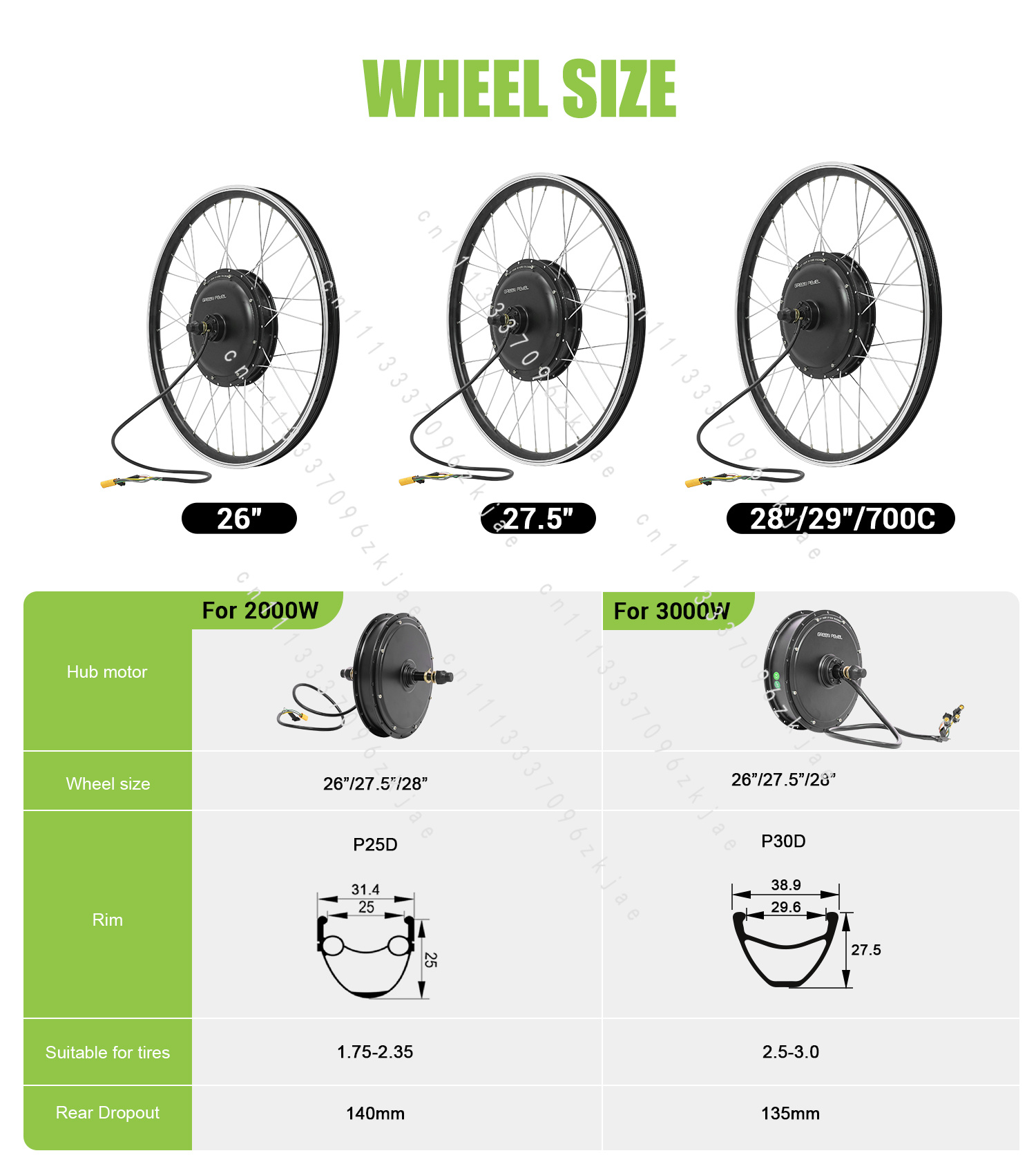 Kit de Conversión con Motor si - Gearless Hub Motor Conversion Kit 2000W With Display reseña y precio