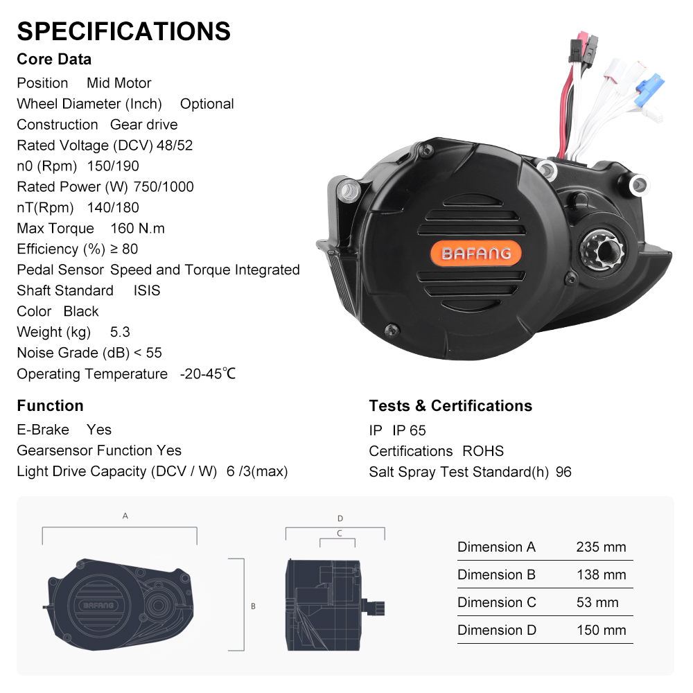 Kit de Conversión de Bicicleta - Mid Drive Conversion Kit 1000W reseña y precio