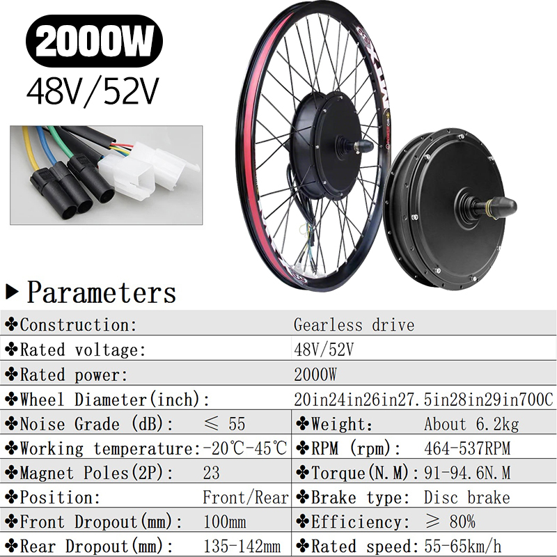 Kit de conversión de bicicleta - 5000W Hub Motor Kit 72V reseña y precio