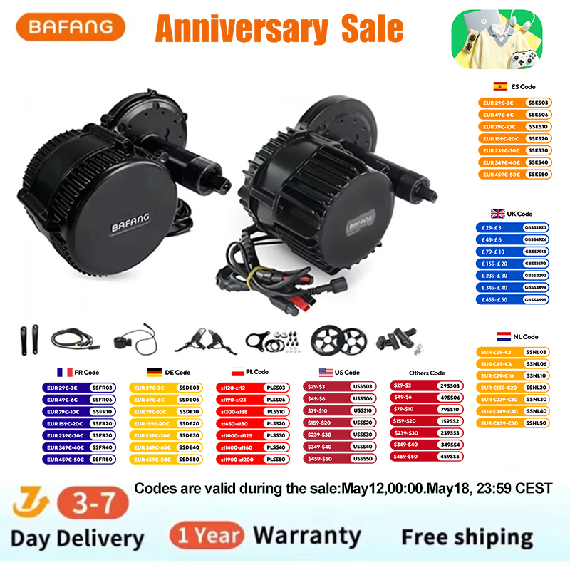 Bafang BBSHD 1000W 52V 48V 68m - Side Hung Mid Drive Motor Kit reseña y precio
