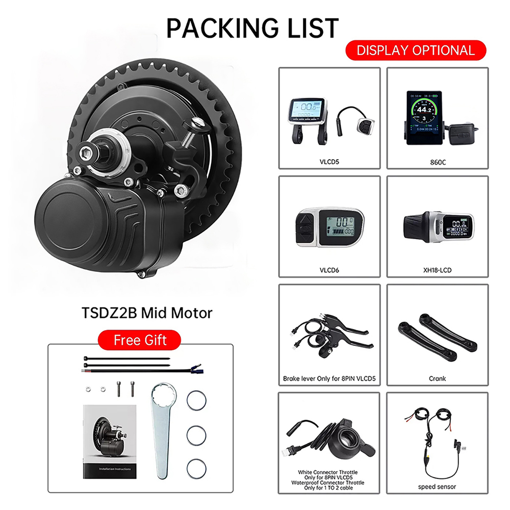 Tongsheng TSDZ2B BB 120mm 100m - Torque Sensor Mid Drive Motor Kit reseña y precio